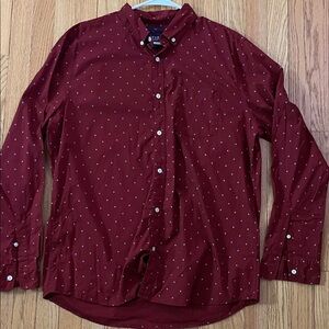GAP Men's Burgundy Button Down Shirt